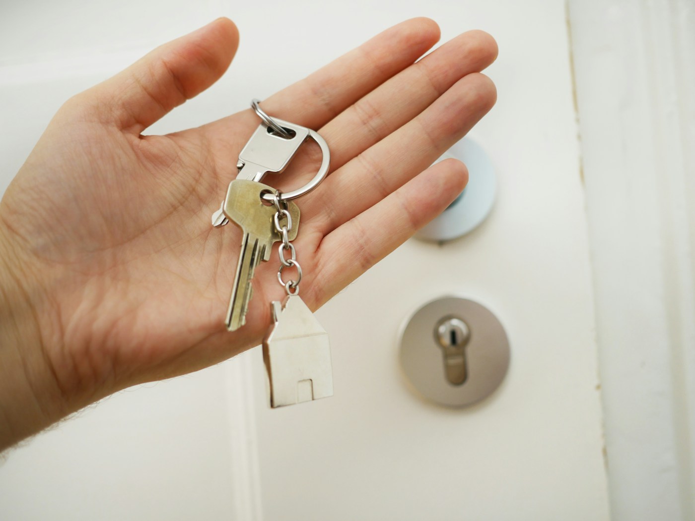 House keys resting in a hand