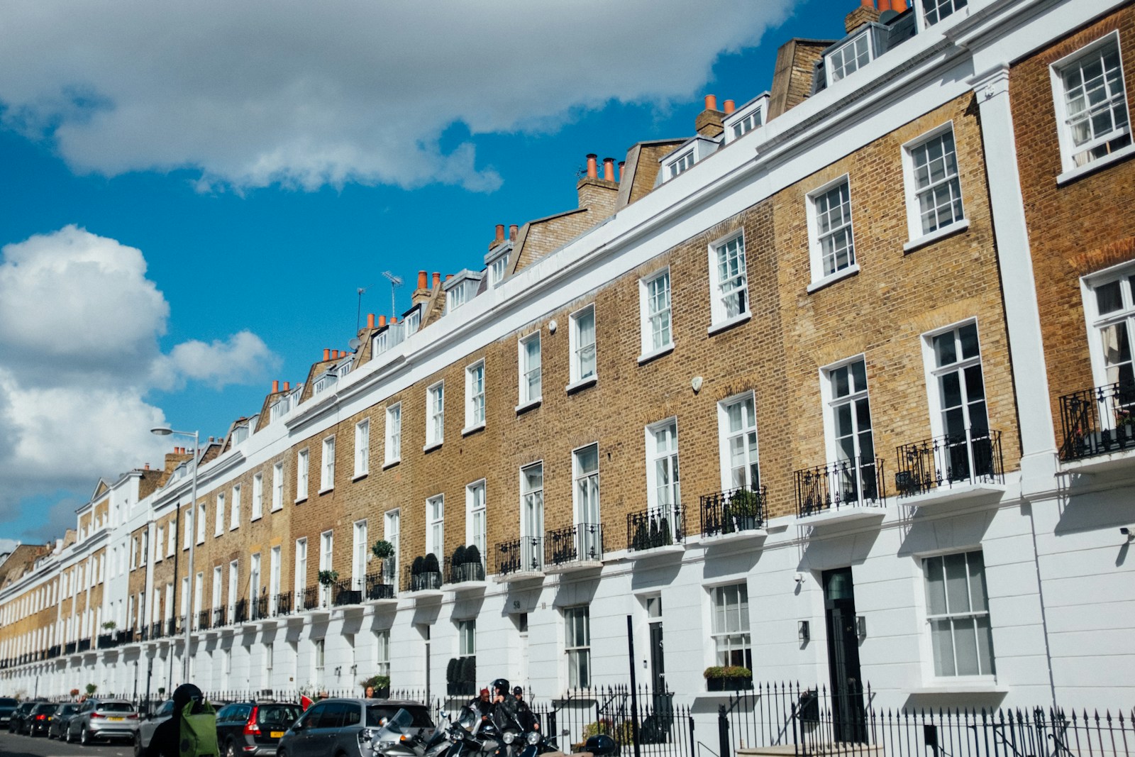 A row of London terraced homes